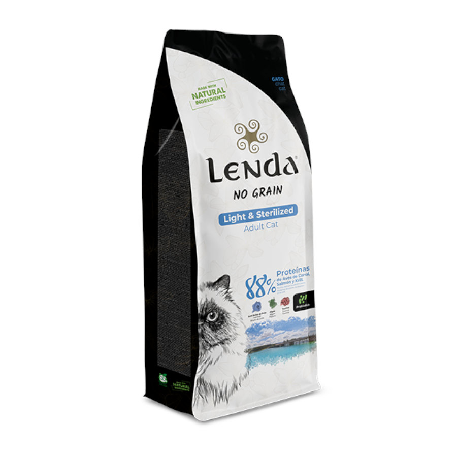 Imagen de Lenda Sin Cereales Gato Light & Sterilized - Aves, Salmón y Krill 7 Kg