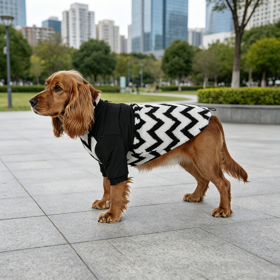 Gotoo Chaqueta Estampado ZigZag para perros