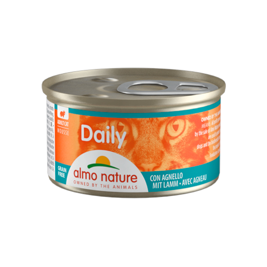 Almo Nature Adult Daily Mousse de Cordero lata para gatos – Pack 24, , large image number null
