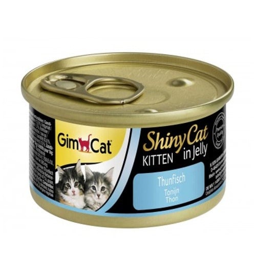 GimCat – Comida húmeda para gatitos Gimcat Shiny pollo en gelatina 70 g.