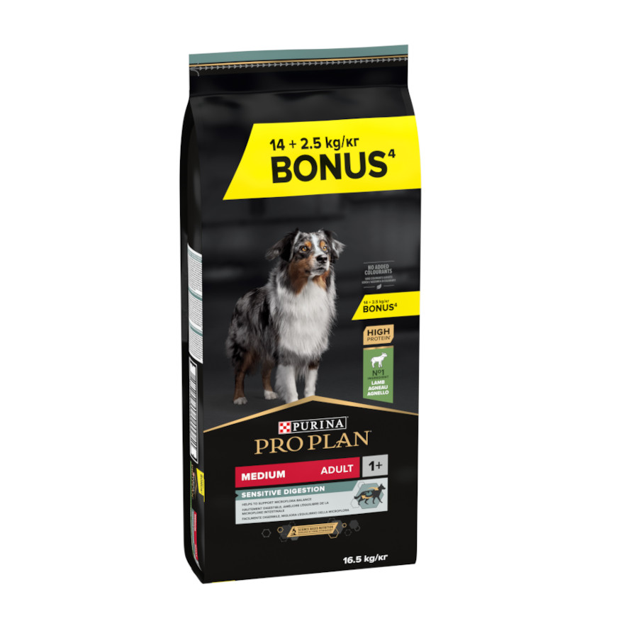 ( +  ¡gratis!) Pro Plan Adult Medium Digestión Cordero pienso para perros
