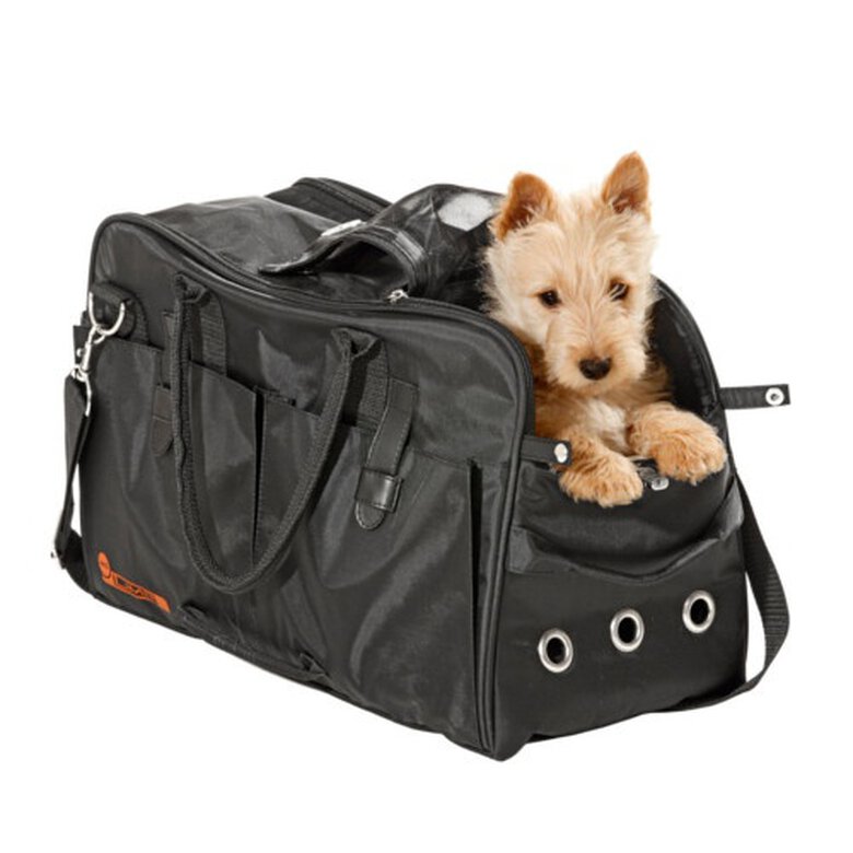 Imagen de Flamingo Bolso Transportín Negro para mascotas