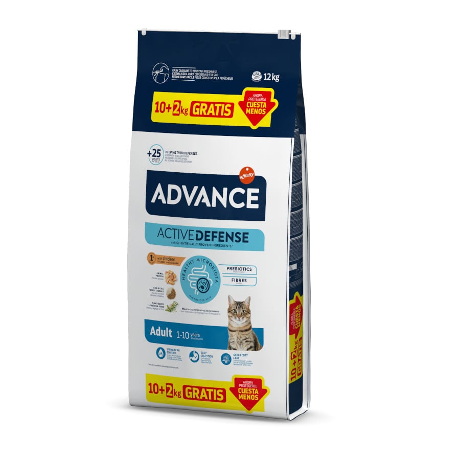 Advance – Pienso para gatos adultos Advance pollo. 12 Kg