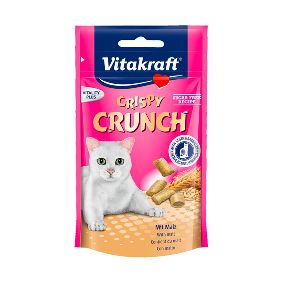 Vitakraft – Snack para gatos adultos Vitakraft Crispy Crunch con malta 60 g.