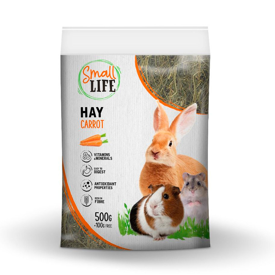 Small Life Heno de Zanahoria para roedores ¡Pack ahorro!