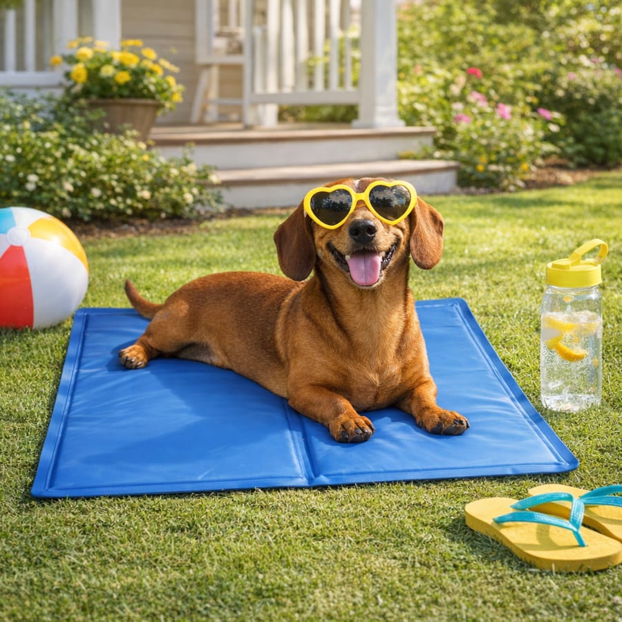 Imagen de Summer Vibes Manta Refrescante Azul para perros