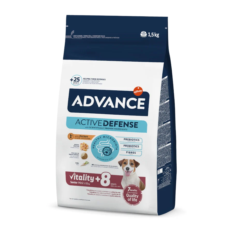 Advance Senior Mini + Pollo y Arroz pienso para perros
