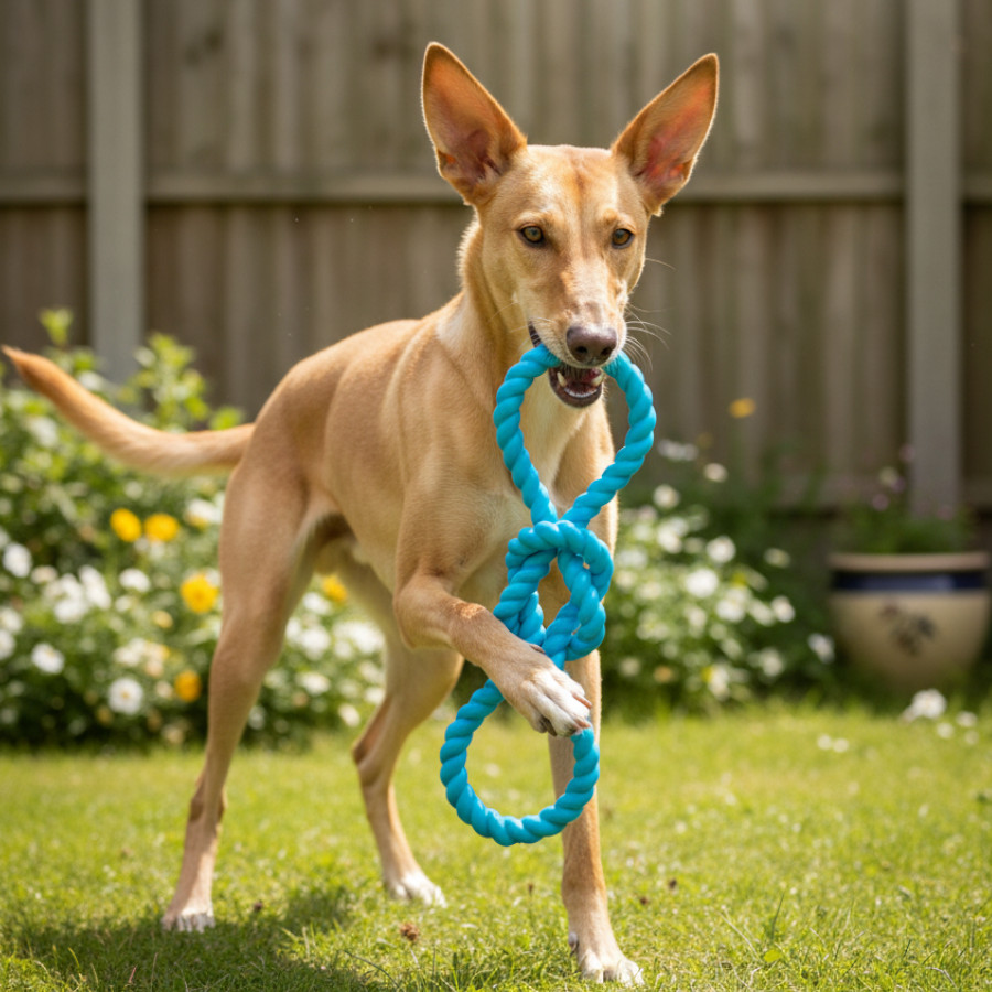 Tootoy! Mordedor Rubber Seaknot de Goma Azul para perros