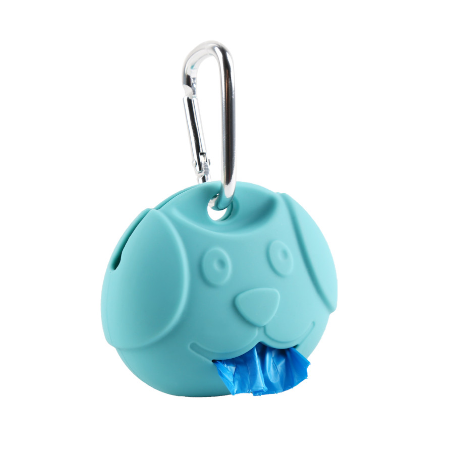 Gotoo Porta bolsas silicona azul para perros