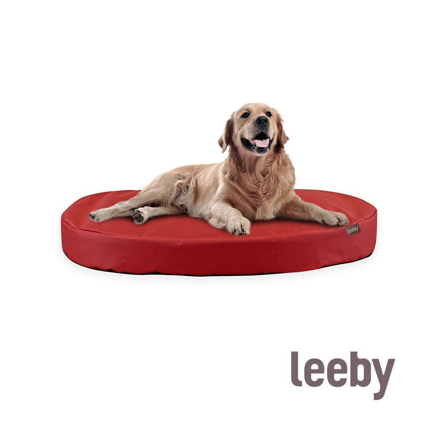 Leeby Colchoneta Waterproof y Desenfundable Roja para perros