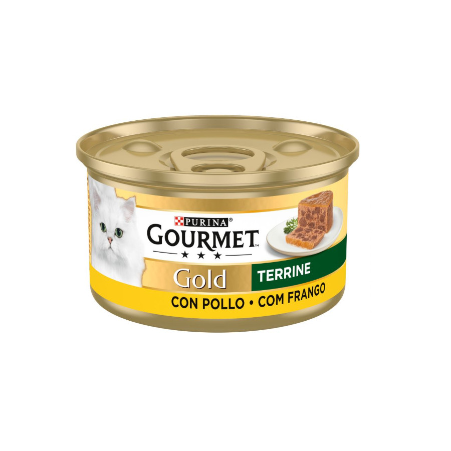 Gourmet Gold – Comida húmeda para gatos adultos Gourmet Gold Terrine pollo 85 g.
