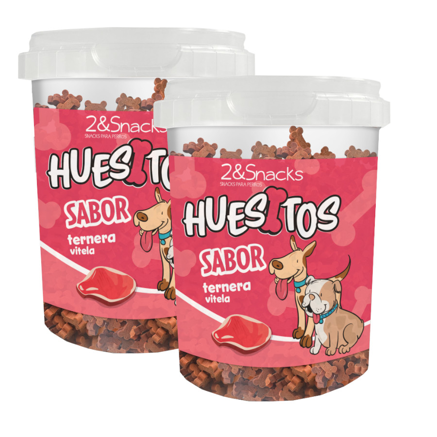 2 uds. x 300 g 2&Snacks Huesitos de Ternera para perros ¡Pack ahorro!
